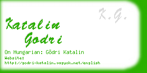 katalin godri business card